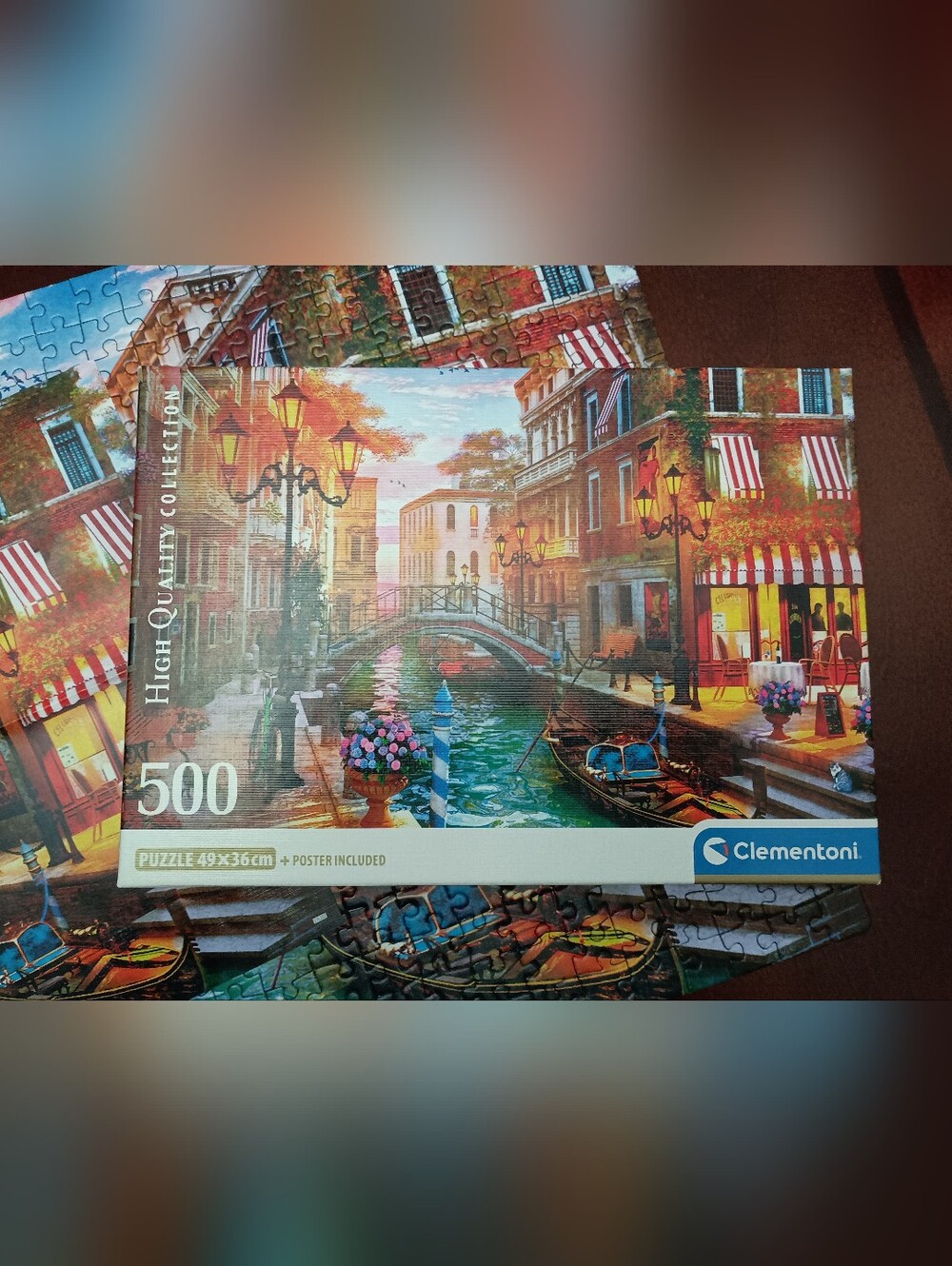 3/$10🌟 Clementoni 500 Piece Sunset Over Venice Canal Puzzle Colorful Waterfront